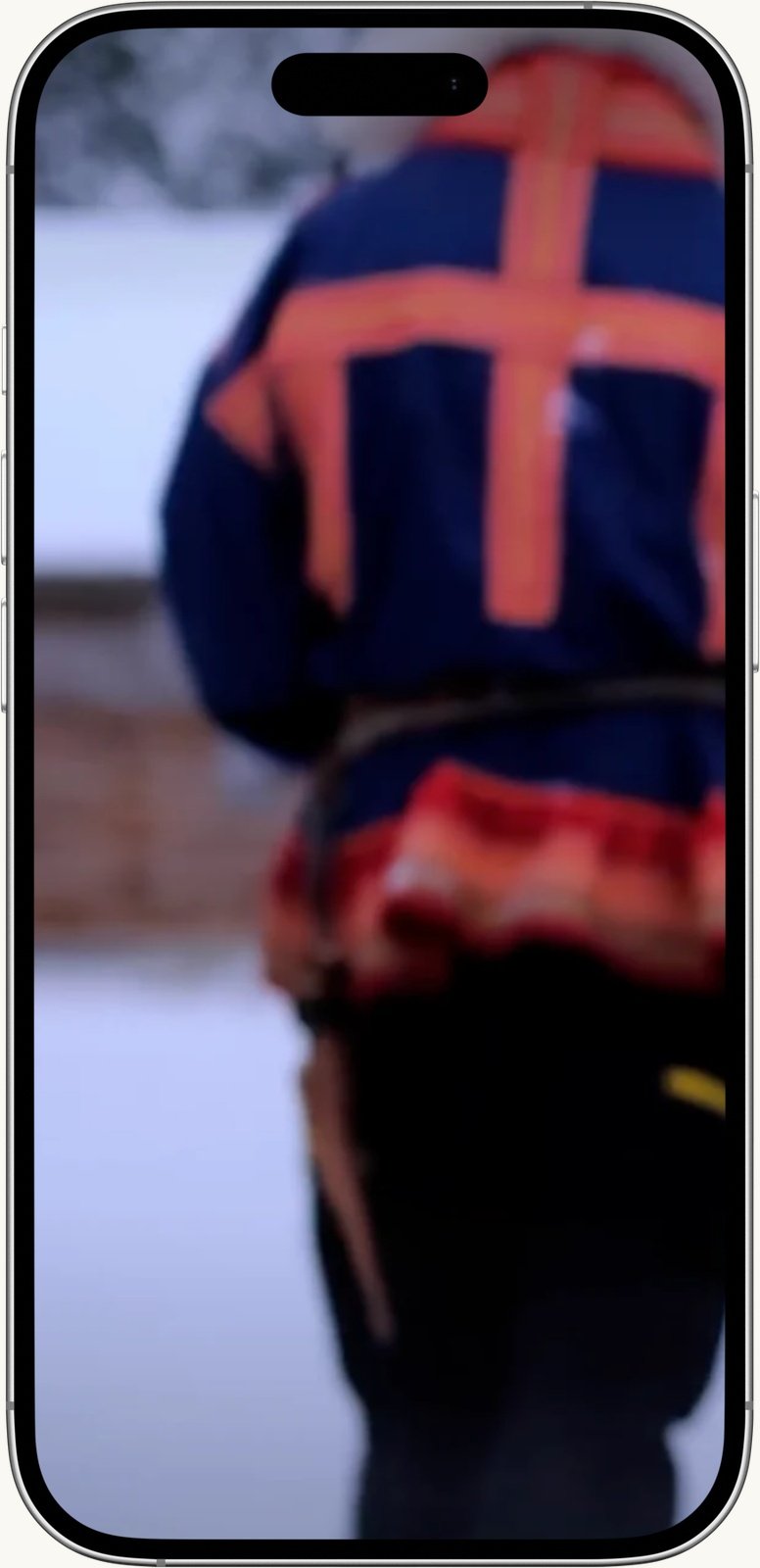 Person in traditional winter dress outdoors